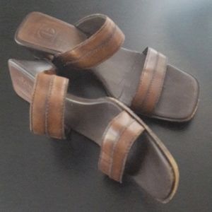 Cole Haan Brown Leather Mule Sandles SZ 8-1/2